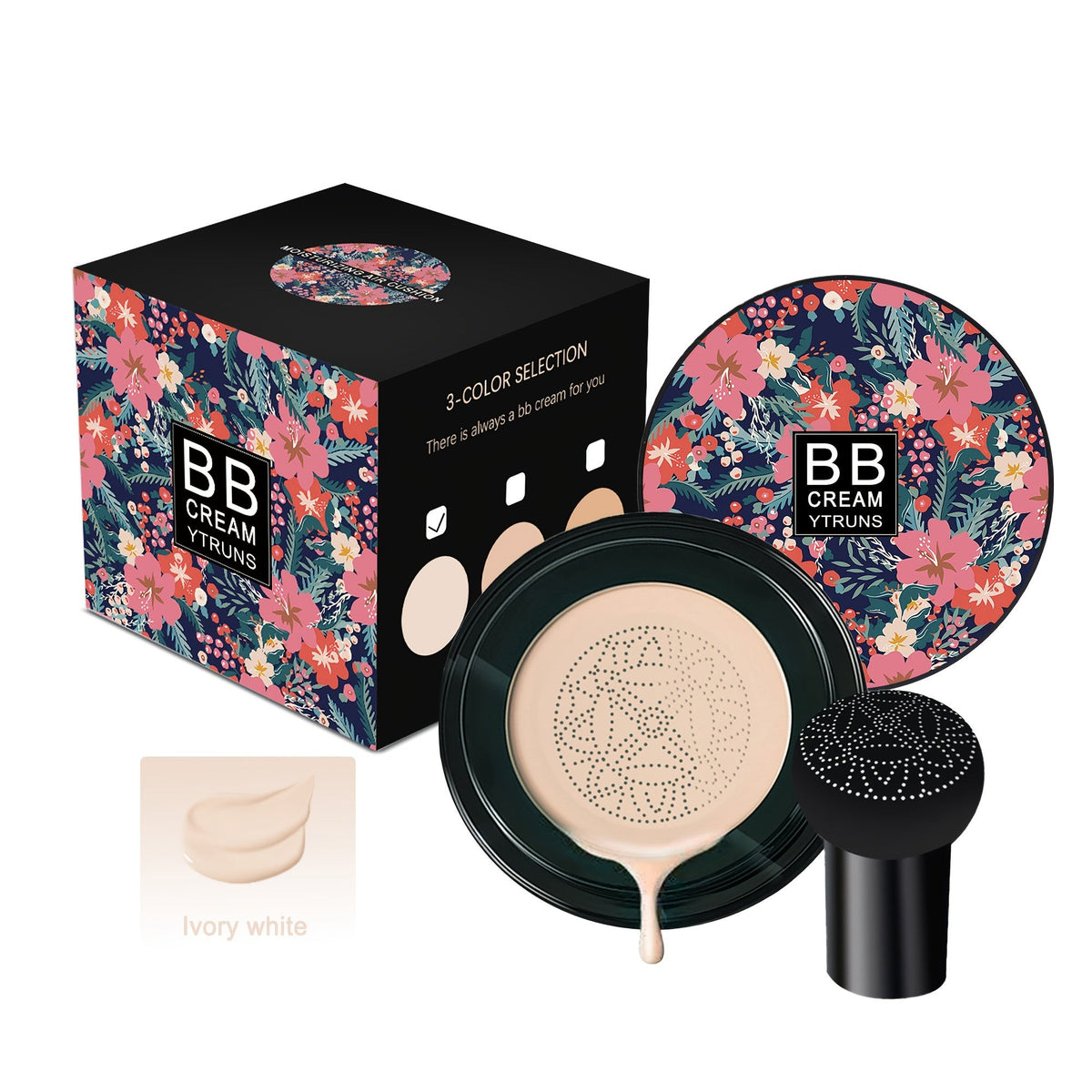 Air Cushion Foundation Full Coverage Moisturizing Lightweight Long-Wear Dewy Radiant Finish with Mushroom Sponge Applicator Buildable Coverage for All Skin Types Ivory White Natura - product image 13