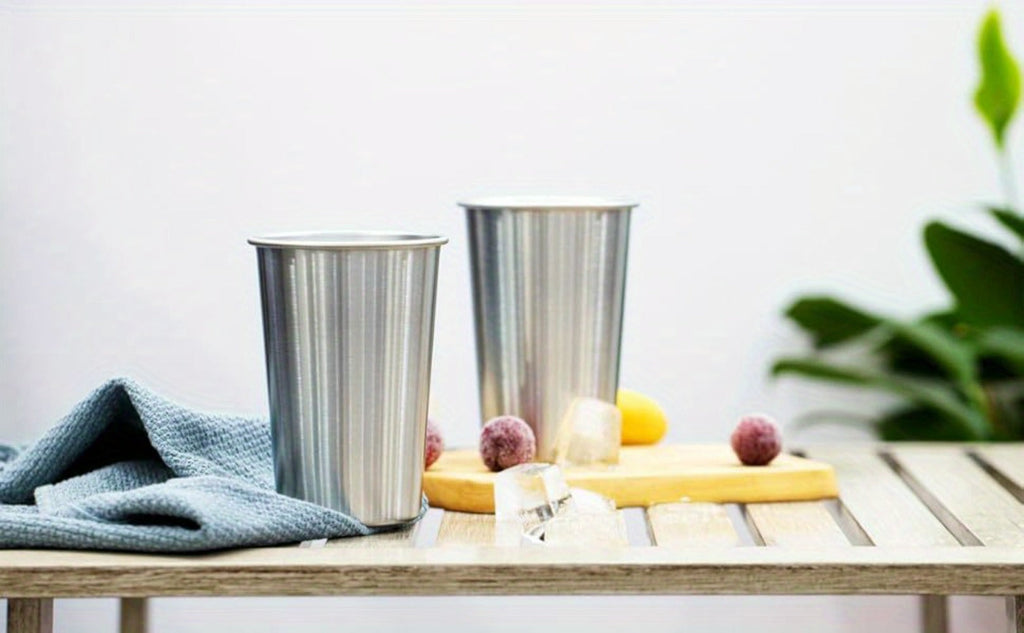 Stainless Steel Pint Glasses 12 Pack 16oz – Unbreakable Metal Drinking Cups, Commercial Grade Stackable Barware, Dishwasher Safe Rustproof Beer Cocktail Glasses for Bar Restaurant  - product image 7