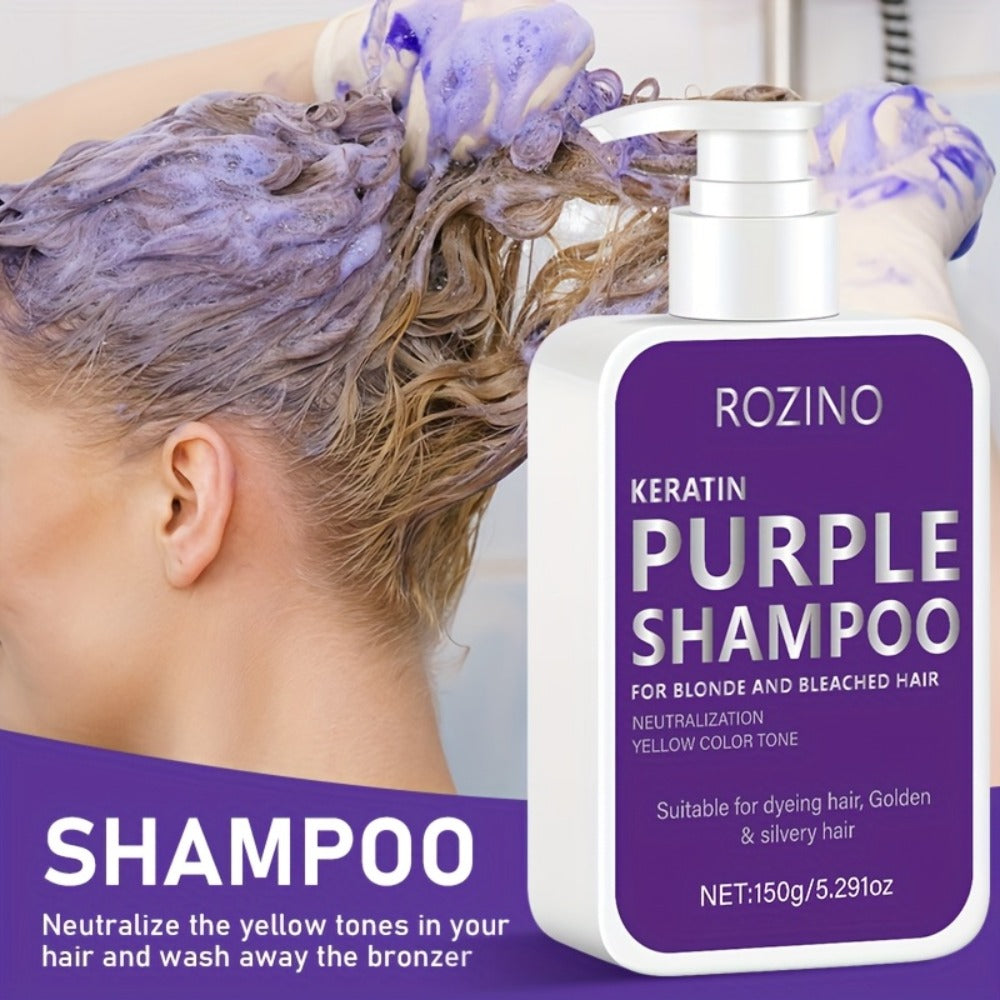 Purple Shampoo and Conditioner Set 2PCS for Blonde Silver Platinum Hair - Toning Brass & Yellow Neutralizer, Strengthens Roots, Improves Shine & Flexibility, Color-Treated Hair Car - product image 7