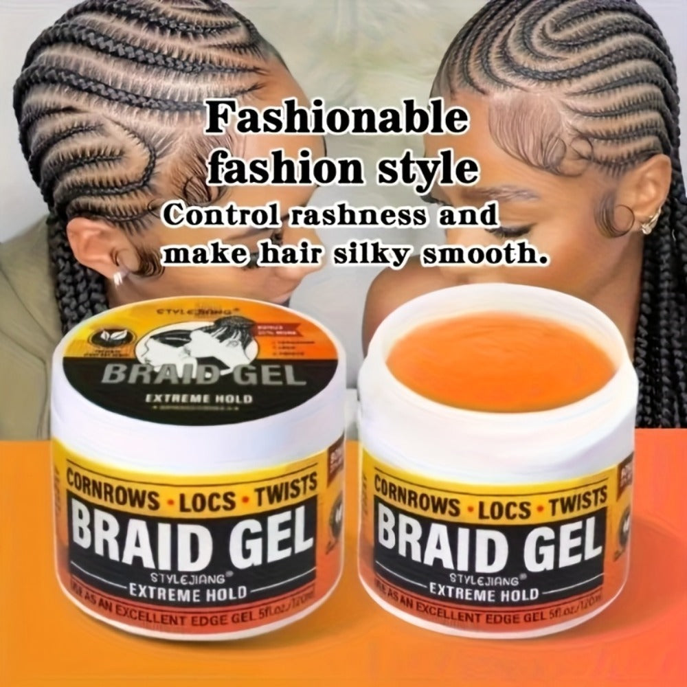 Extreme Hold Braid Gel & Edge Control Hair Wax Pomade — Anti-Frizz, Moisturizing, Long-Lasting for Braids, Locs, Twists & Sleek Styles, Natural Hair, Men & Women — 4/5/6 Pack - product image 14