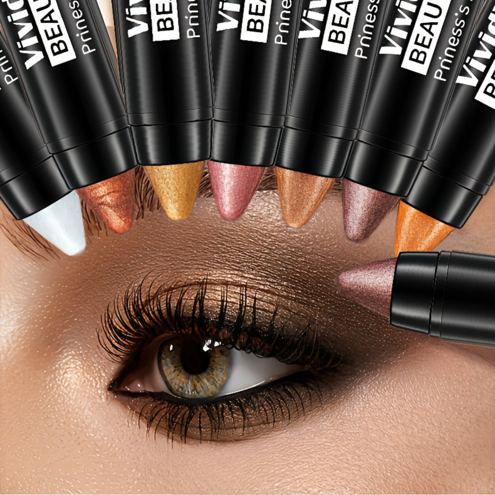 Eyeshadow Sticks 7-Piece Set Pop Color Matte — Easy Apply Smoky Eye Makeup Pencils with Eyebrow Pencil, Long-Lasting Vibrant Pigmented Eye Kit for Party Festival Daily Makeup Women - product image