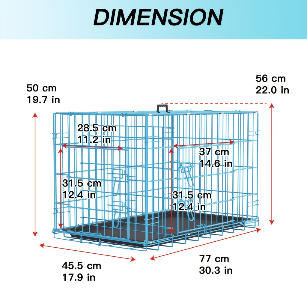Dog Crate Foldable Metal Wire Dog Cage with Divider Panel & Leak-Proof Tray | Indoor Outdoor Dog Kennel for Small Medium Dogs, Rabbits & Small Animals - product image 9