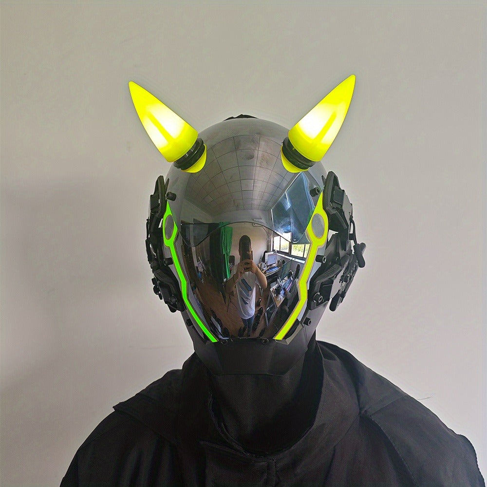 Battery-Powered LED Full Face Mask for Halloween, Christmas, Easter, Rave Music Festival & Party, Unisex Adult Costume Prop, Cool Gift for Men & Women - product image 23