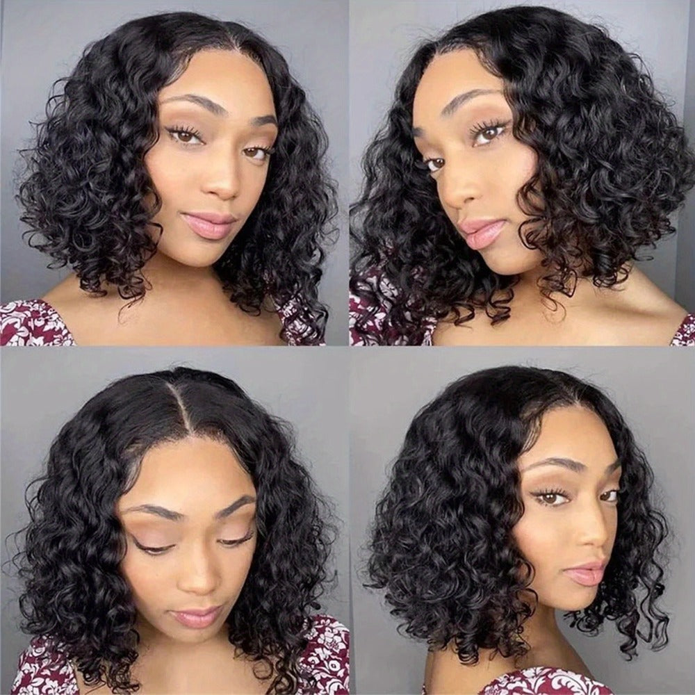 Glueless Bob Wig Human Hair 13x4 Pre Cut Lace 200% Density Wear and Go Deep Wave Body Wave Pre Plucked Bye Bye Knots Lace Front Wig for Black Women 8-40 Inch - product image 11