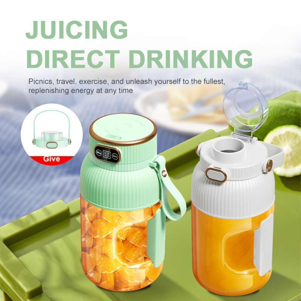 Portable Blender Personal Juicer Cup - Upgraded 10-Blade USB Rechargeable Smoothie Blender for Fruits, Vegetables & Milkshakes, Large Capacity, Digital Display, Travel Cover, Sport - product image 11