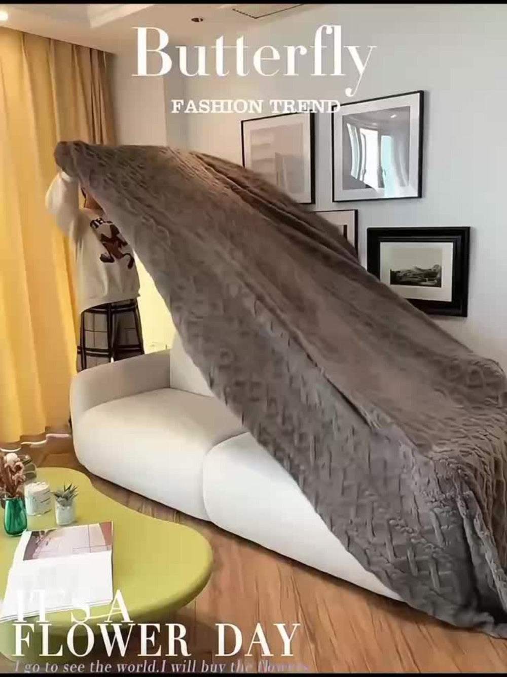 Velvet Sofa Cover Bohemian Jacquard Slipcover Soft Polyester Non-Slip Washable Pet Friendly Fits 3 4 Seater Sofa Couch for Living Room Bedroom - Green Blue Coffee Brown Dark Gray B - product image 19