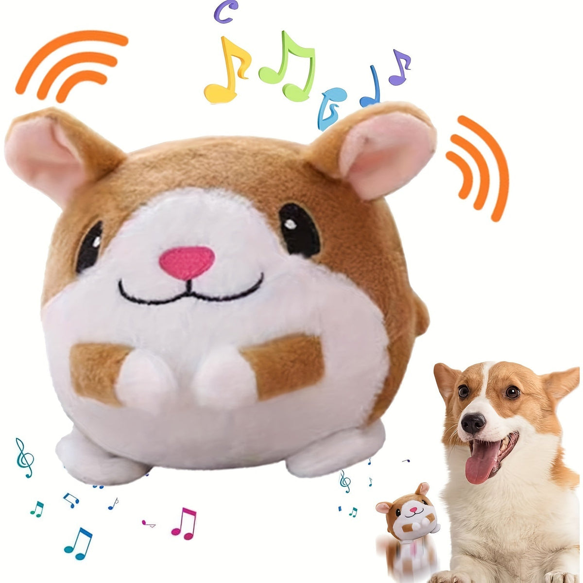 Smart Electric Squeaky Pet Toy, Rechargeable Washable Jumping Ball with Recording & Music Mode for Small Medium Large Dogs – Interactive Bouncing Dog Toy Ball - product image 4
