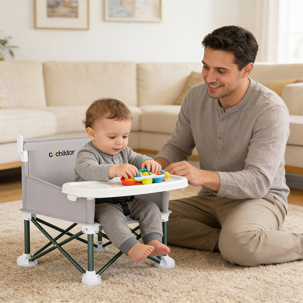 Cochildor Portable Booster Seat & High Chair with Detachable Feeding Tray - Lightweight Sturdy Frame, Ergonomic Kids Chair Suitable for Indoor/Outdoor, Travel - product image 12