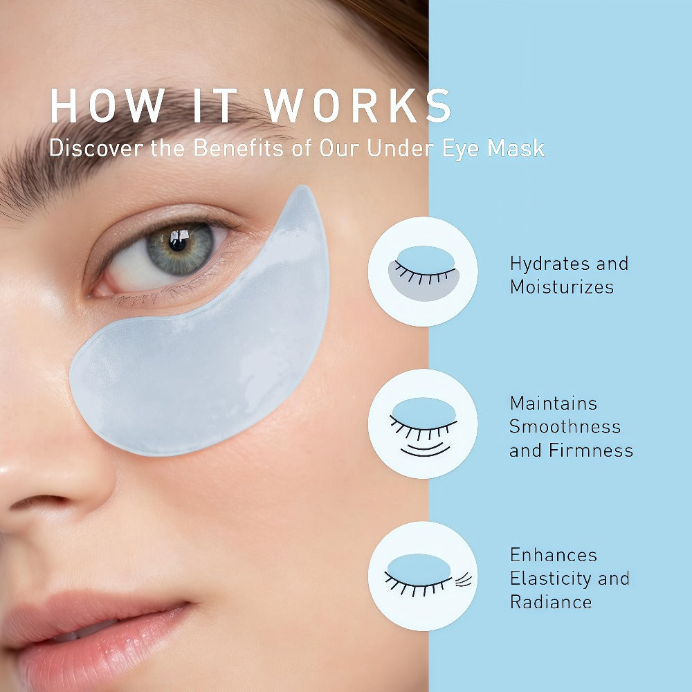 Collagen Eye Patches 60pcs with Caffeine & Niacinamide Under Eye Mask for Dark Circles Puffiness Tightening Intense Hydration Anti-Aging Eye Care for Women Men - product image 4