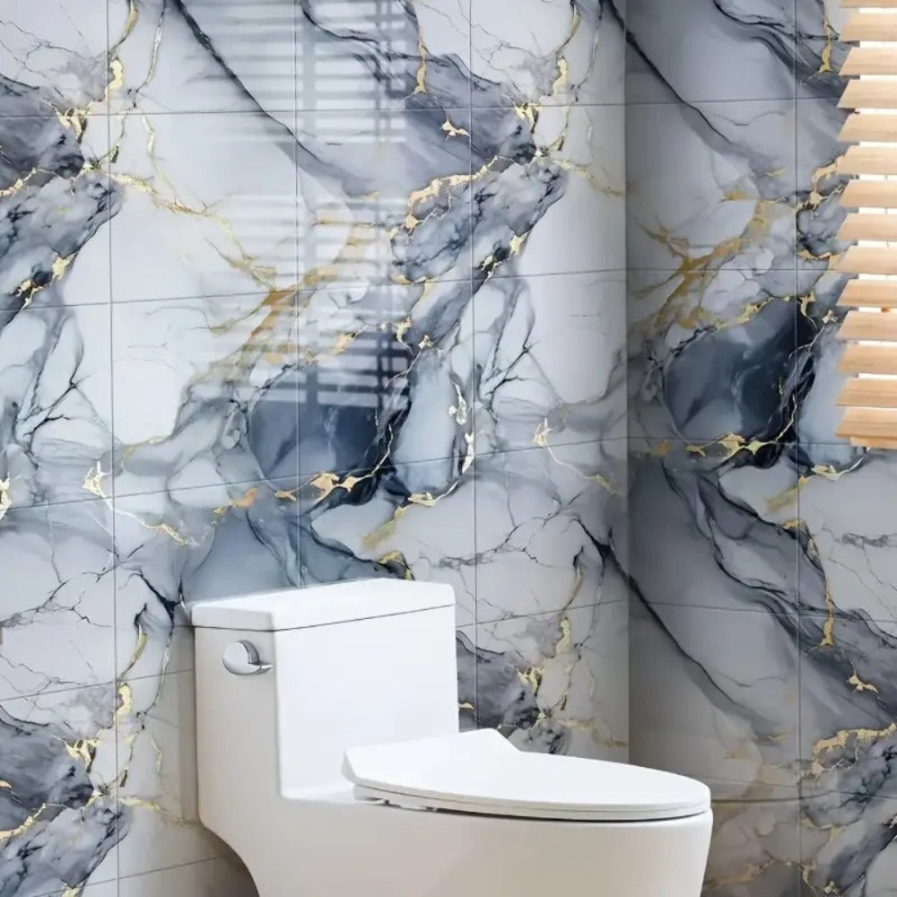 Self-Adhesive PVC Marble Tile Stickers 20pcs 30x30cm Waterproof Wall Panels for Bathroom Kitchen Living Room Backsplash Decor - product image 24
