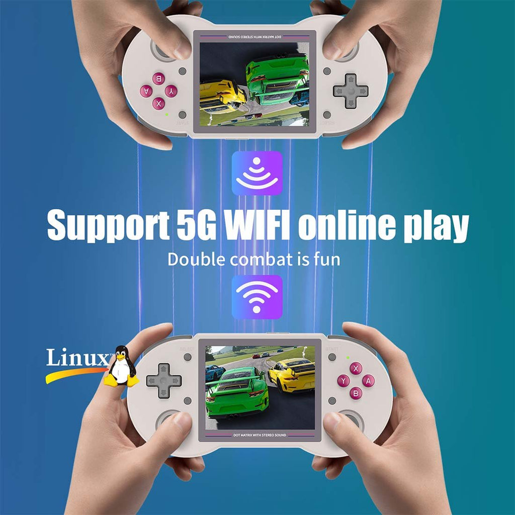 Anbernic RG353PS Handheld Game Console Linux RK3566 3.5-Inch 4:3 IPS HDMI Retro Emulator 3500mAh Plug and Play Wi-Fi Bluetooth for Everyday Use