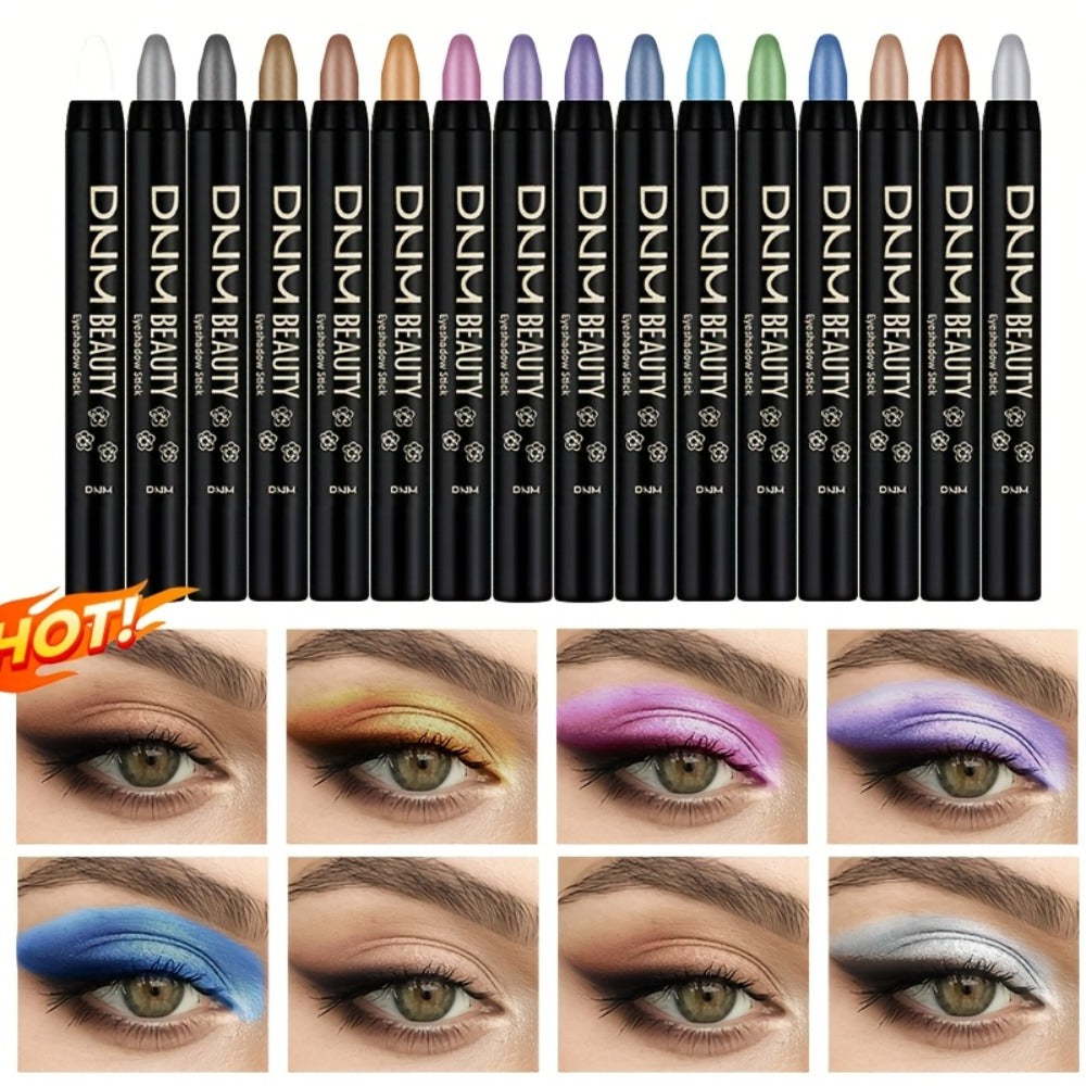Gel Eyeshadow Stick Pencil Set 16 Colors Pearl Shimmer Matte Blendable Eye Makeup Crayons Smokey Eye Long Lasting Multi Color Eye Shadow Liner Women Party Holiday Gift - product image 3