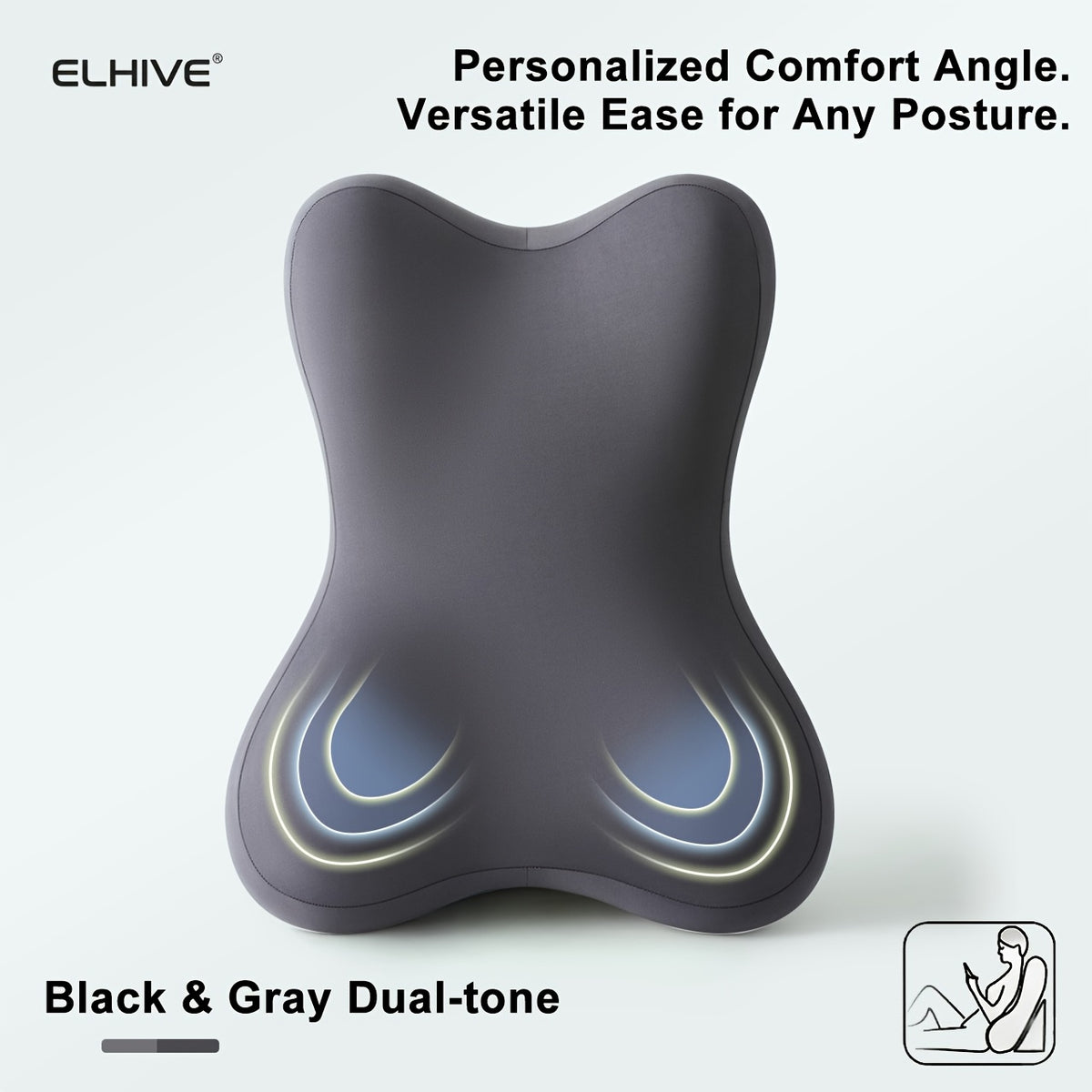 Adjustable Bed Wedge Reading Pillow - Large Memory Foam Backrest for Sitting Up in Bed - Soft C-Shaped Lounging Cushion for Headboard - Multi-Use for Phone - product image 11