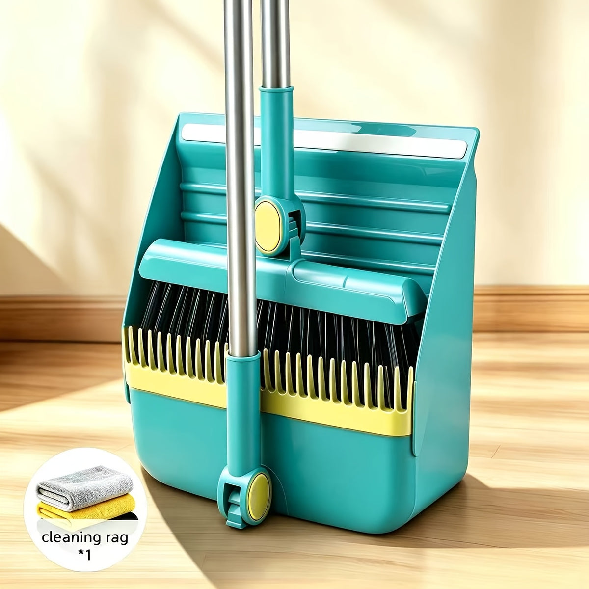 4In1/3In1/2In1 Upright Broom and Dustpan Combo, Long Handle Floor Sweeping Brush Set with Comb Teeth Dustpan, Garbage Bag Holder, Indoor Outdoor Cleaning Kit - product image 22