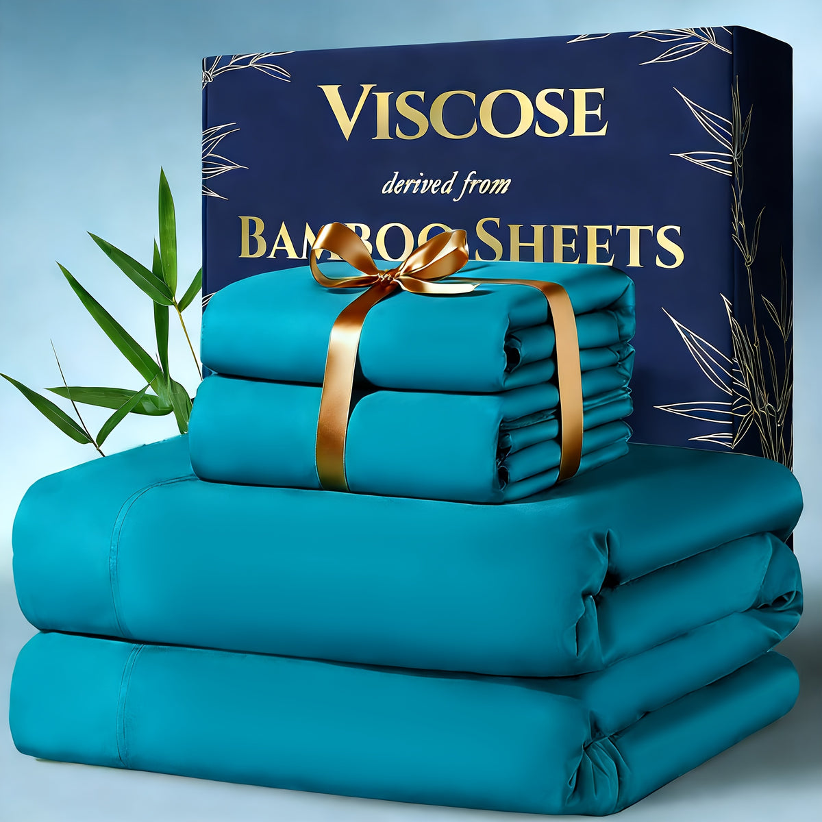 4 pcs Bamboo Cooling Bedding - Extra Deep Pocket Breathable and Cooling - Suitable for Hot Sleepers and Sweats, Children Pillowcases, Flat Sheet and Fitted - product image 17