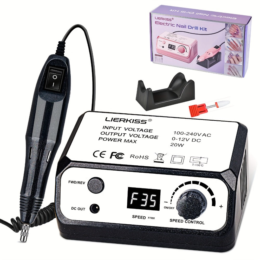 Nail Drill Kit 35000 RPM with 100 Sanding Bands Multiple Drill Bits Electric Nail File for Acrylic Gel Nails Manicure Pedicure Salon Home Use Purple Pink Black - product image 7