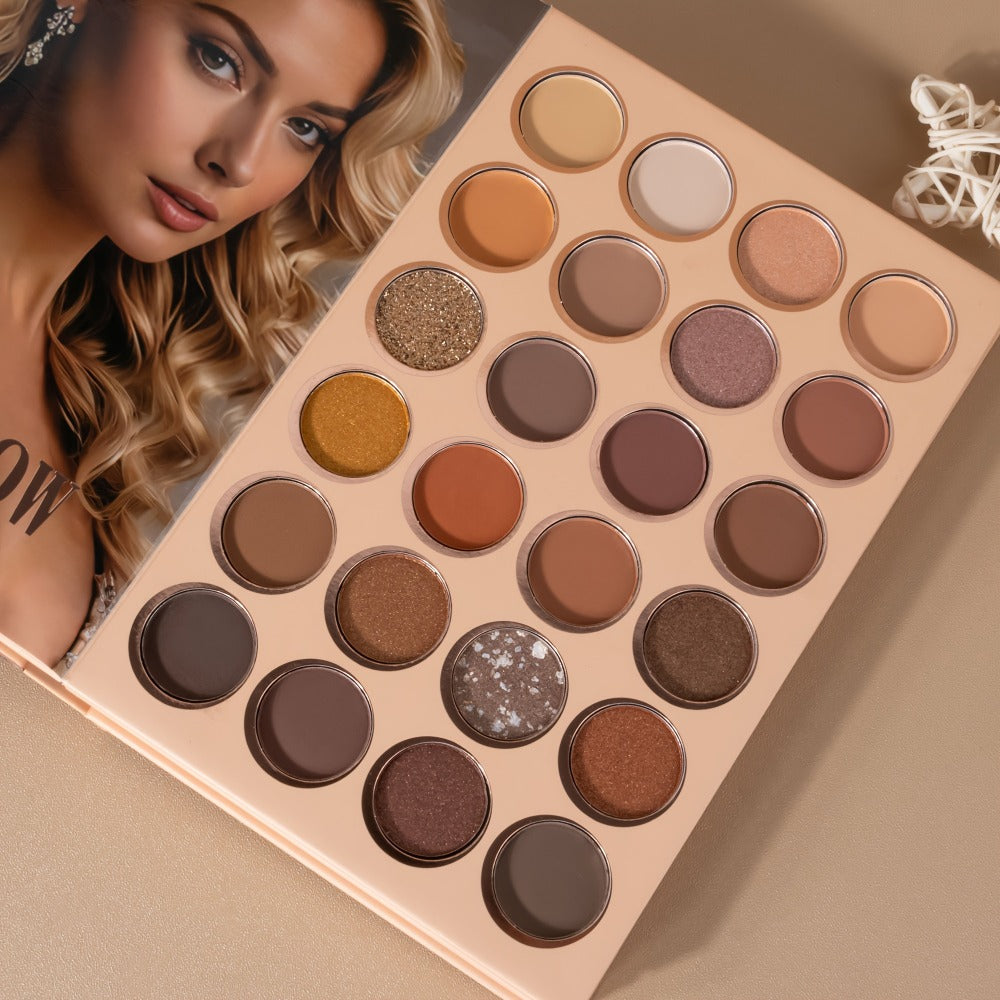 3-in-1 Eyeshadow Blush Highlighter Palette Loose Powder Book-Style Folding Compact Moisturizing Buildable Pigment Luminous Finish for Daily Glam Travel Gift Women - product image 12