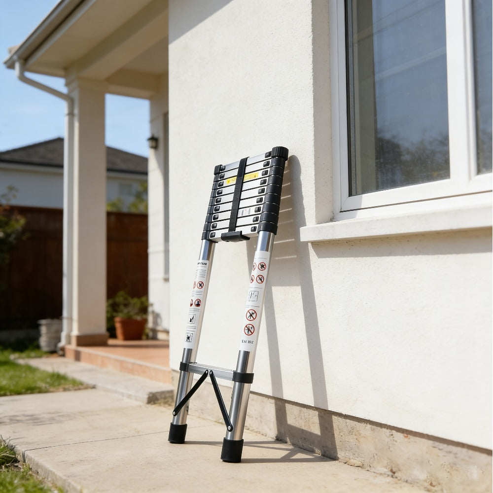 Telescoping Extension Ladder Aluminum Heavy Duty 330 LBS – 6.5 / 8.5 / 10.5 / 12.5 FT Folding Telescopic Ladder, Easy Store, Multi-Purpose for Roof Repair, Painting, Gutter Cleanin - product image 8