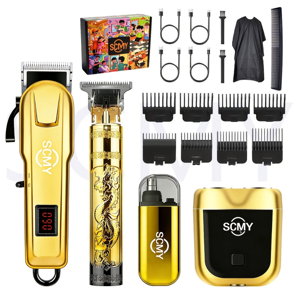 Cordless Hair Clipper Set for Men & Women — Professional Wireless Barber Clippers with T-Blade Trimmer, LED Screen, Adjustable Taper Lever, Rechargeable USB, Steel Blades, Home & T - product image 3