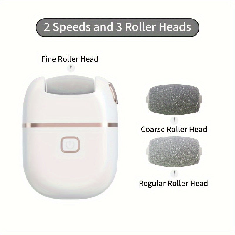 Electric Foot Callus Remover Rechargeable with 2 Roller Heads - Portable Dead Skin Scrubber Pedicure Tool for Smooth Soft Feet Cracked Heel Repair Home Professional Foot Care Kit,  - product image 21