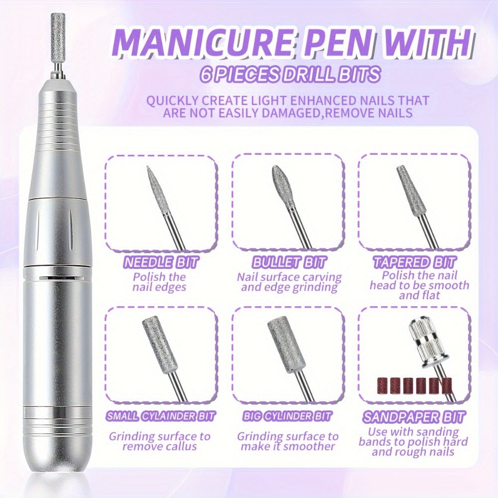 45000RPM Electric Nail Drill Machine Rechargeable Cordless with LCD Display Professional Nail File Drill for Acrylic Gel Nails Cuticle Removal Manicure Pedicure Polisher Home Salon - product image 8