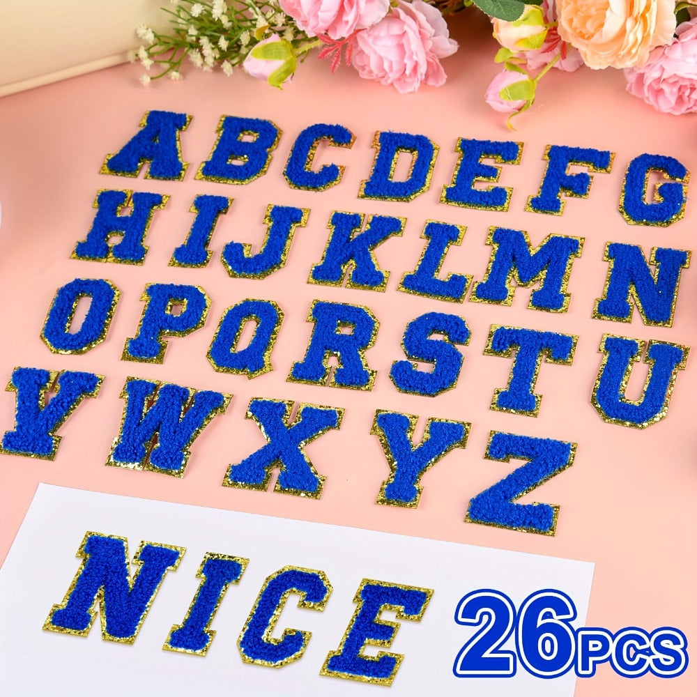 Embroidered Alphabet Applique Stickers for Clothes Bags Hats Phone Cases, DIY Craft Personalized Patch Set Gift for Teens & Kids – Chenille Letter Patches Self - product image 6