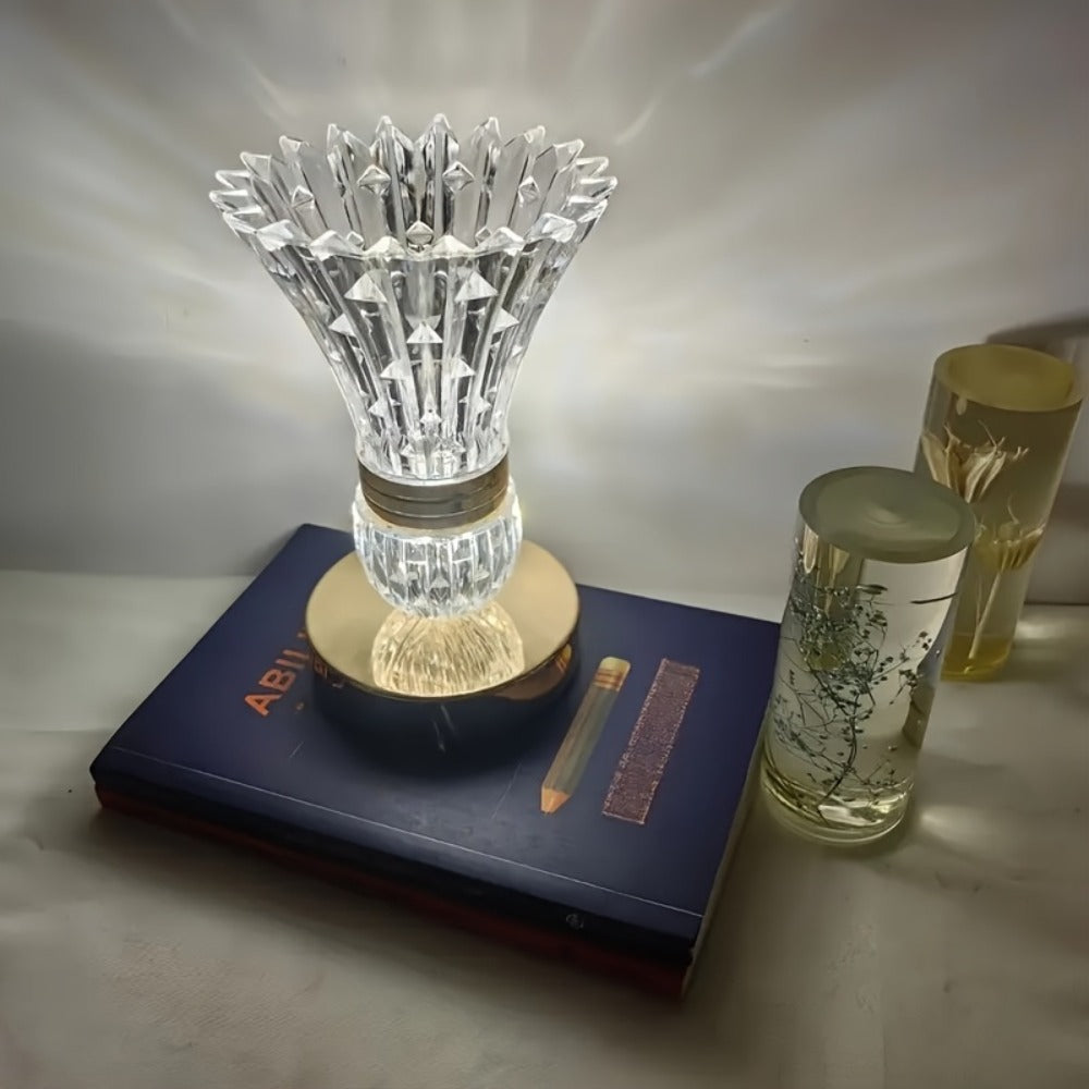 Crystal Vase Table Lamp Touch Control USB Rechargeable Adjustable Brightness Bedside Night Light - product image 14