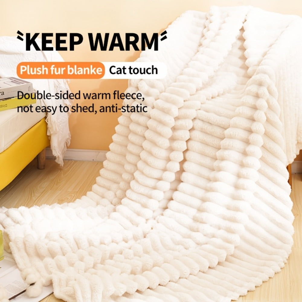 500gsm Heavy Plush Blanket – Ultra Thick Soft Warm Fluffy Blanket for Bed, Sofa & Travel, Baby to Double Size, 5 Colors - product image 2
