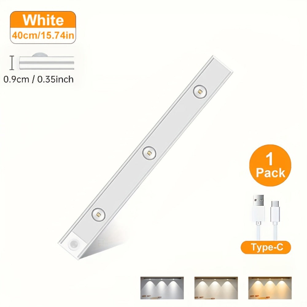LED Motion Sensor Light USB-C Rechargeable 3 Color Temperatures Stepless Dimming Wireless Magnetic Under Cabinet Closet Night Light 1 2 4 Pack 20cm 30cm 40cm 50cm - product image 7