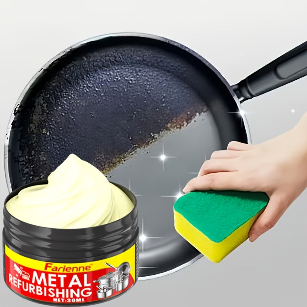 Metal Polishing Paste with Sponge Chrome & Stainless Steel Polish Gloss Agent No Residue Coconut Oil Formula for Painted Metals Car Jewelry Household - product image 9