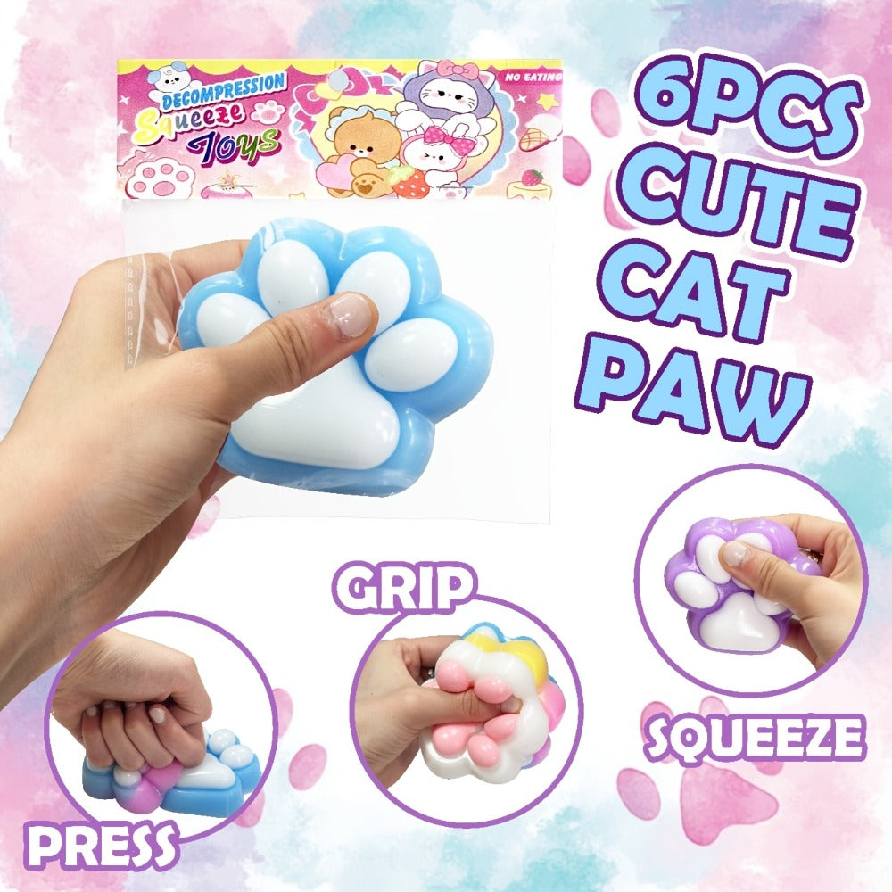 Colorful Taba Fufu Squeeze Paw Handmade Soft Sticky Sensory Toys for Kids & Adults, Party Favor Pack for Christmas Easter Halloween Valentine's Day | Cat Paw - product image 4