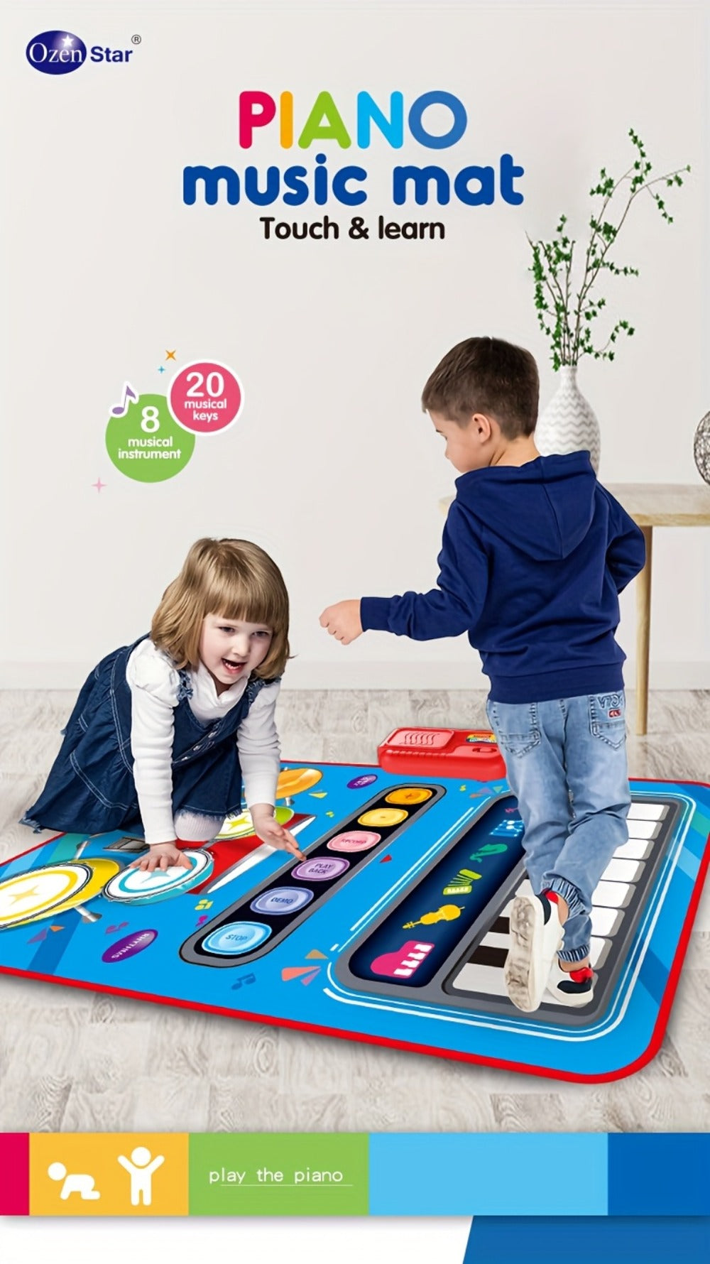 Kids Electronic Drum Music Mat – Dance Drum Pad for Boys & Girls – Multifunctional Musical Toy for Skill Development & Family Bonding – Birthday Christmas - product image 7