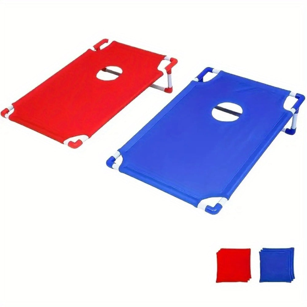 Portable Bean Bag Toss Game Set | 2 Collapsible Boards & 12 Bean Bags, Outdoor Party Backyard Camping Game for Kids & Adults | No Battery Required | Red & Blue - product image 13