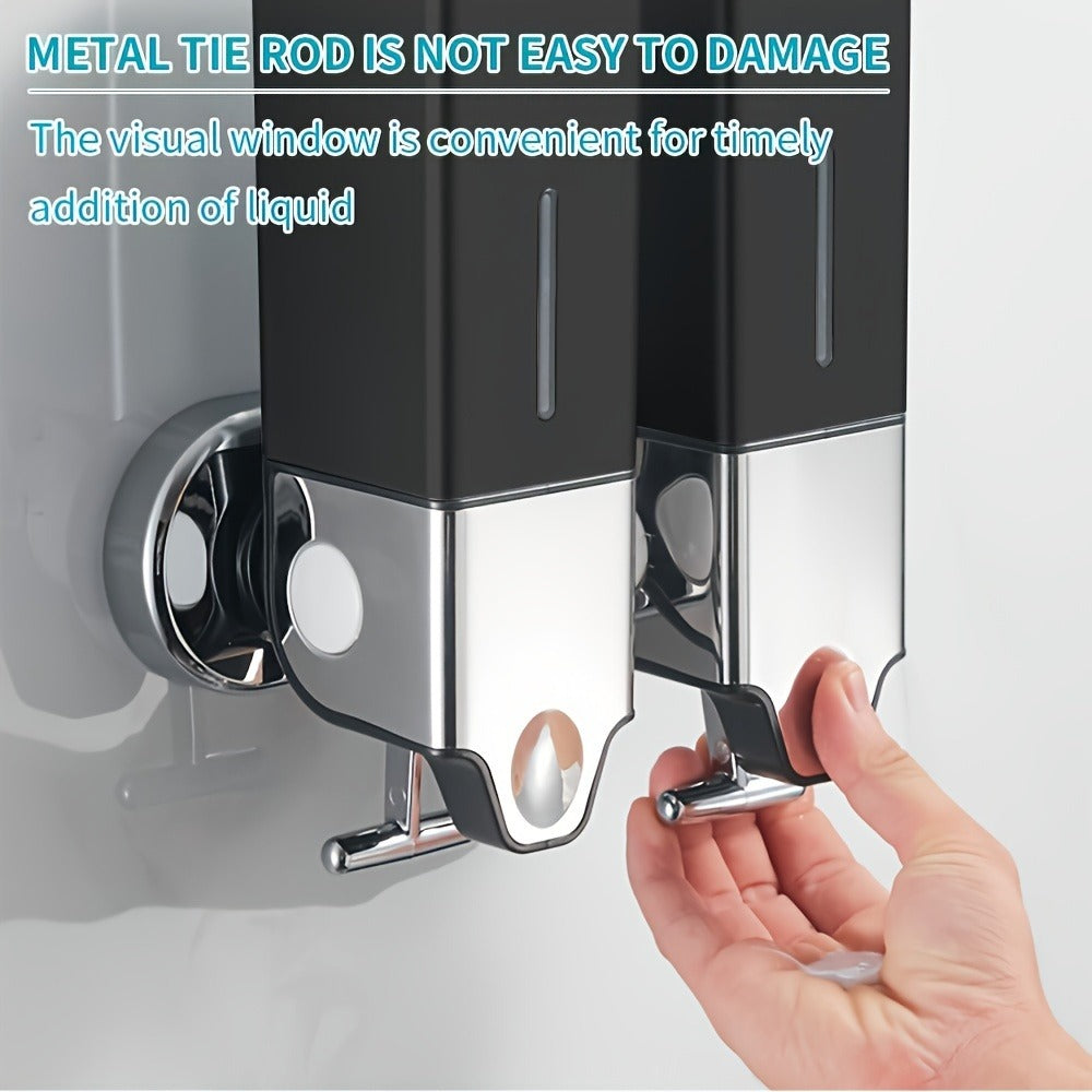 Wall Mounted Soap Dispenser Set 3-Pack No Drill 16.91oz Shampoo Shower Gel Conditioner Dispenser for Bathroom Kitchen - product image 10