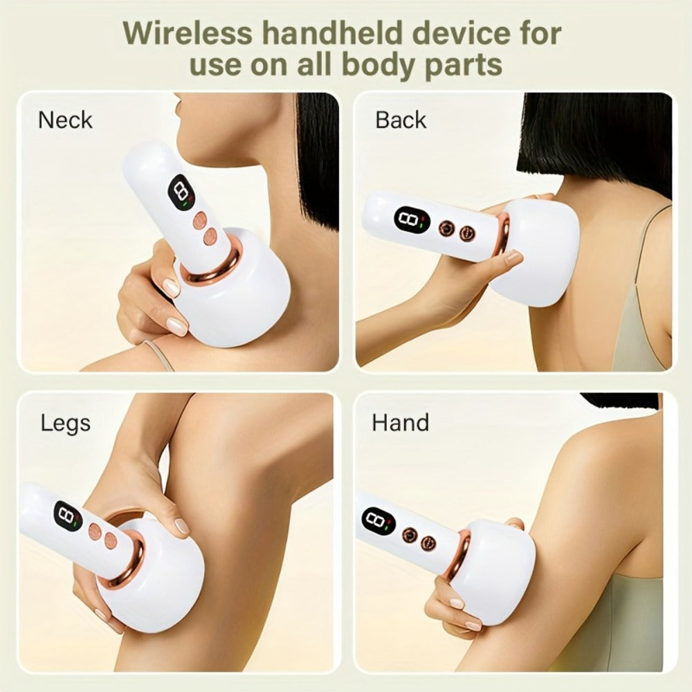 Vacuum Cupping Massager USB Rechargeable Scraping Massage Device Intelligent Suction Cup with 1200mAh Battery for Neck Shoulder Back Pain Relief Home Use - product image 10