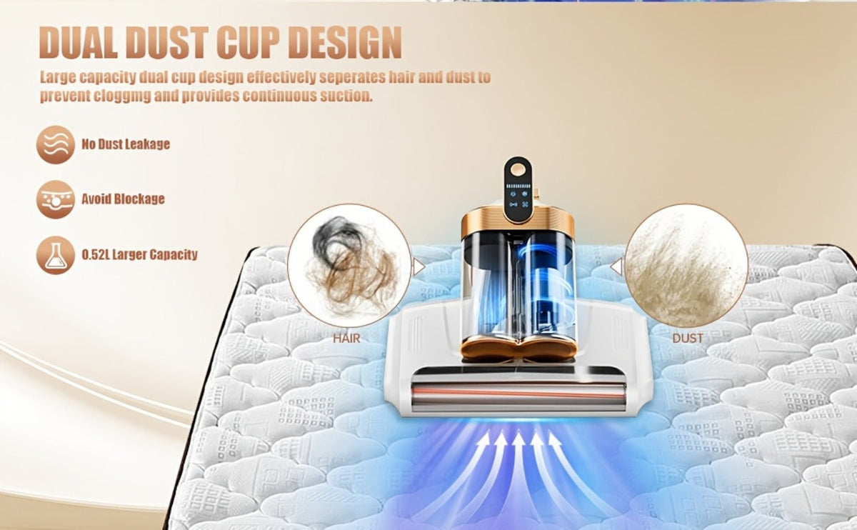Cordless Mattress Vacuum Cleaner 16Kpa UV Light & 80000 RPM Sonic Technology, 3-Min Fast Charge Handheld Bed Vacuum for Mattress Sofa Carpet Dust Mites - product image 16