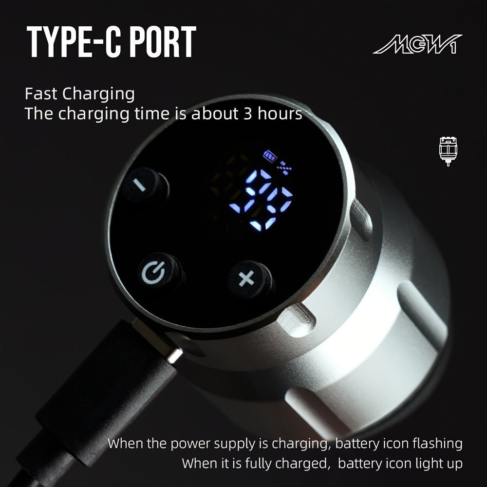 Wireless Tattoo Power Supply Rechargeable — LED Digital Display, RCA Connector, Portable Battery Pack for Rotary Tattoo Machines & PMU Devices, 4 Colors - product image 10