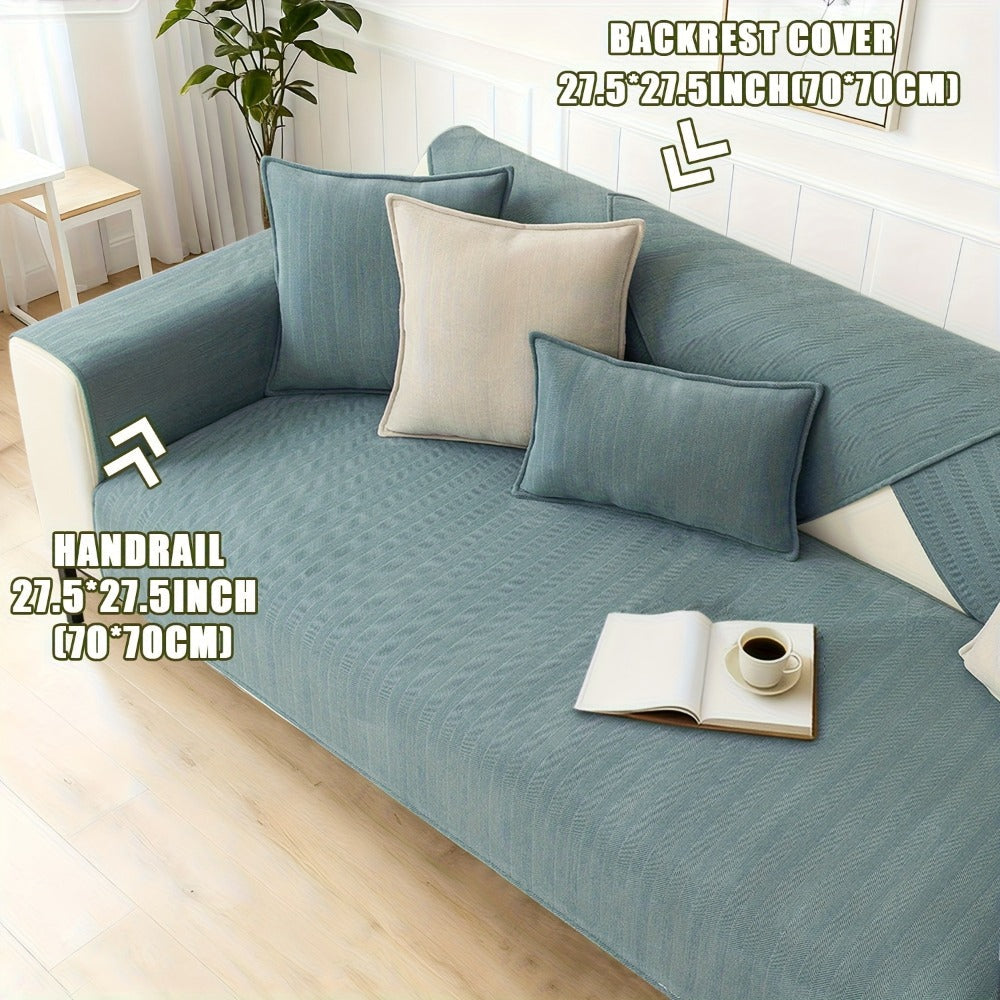 Chenille Ribbed Sofa Cover - Pet Friendly Non-Slip Machine Washable Soft Stretch Slipcover for 1-4 Seater Sectional Sofa Living Room Bedroom Office, 9 Colors - product image 40