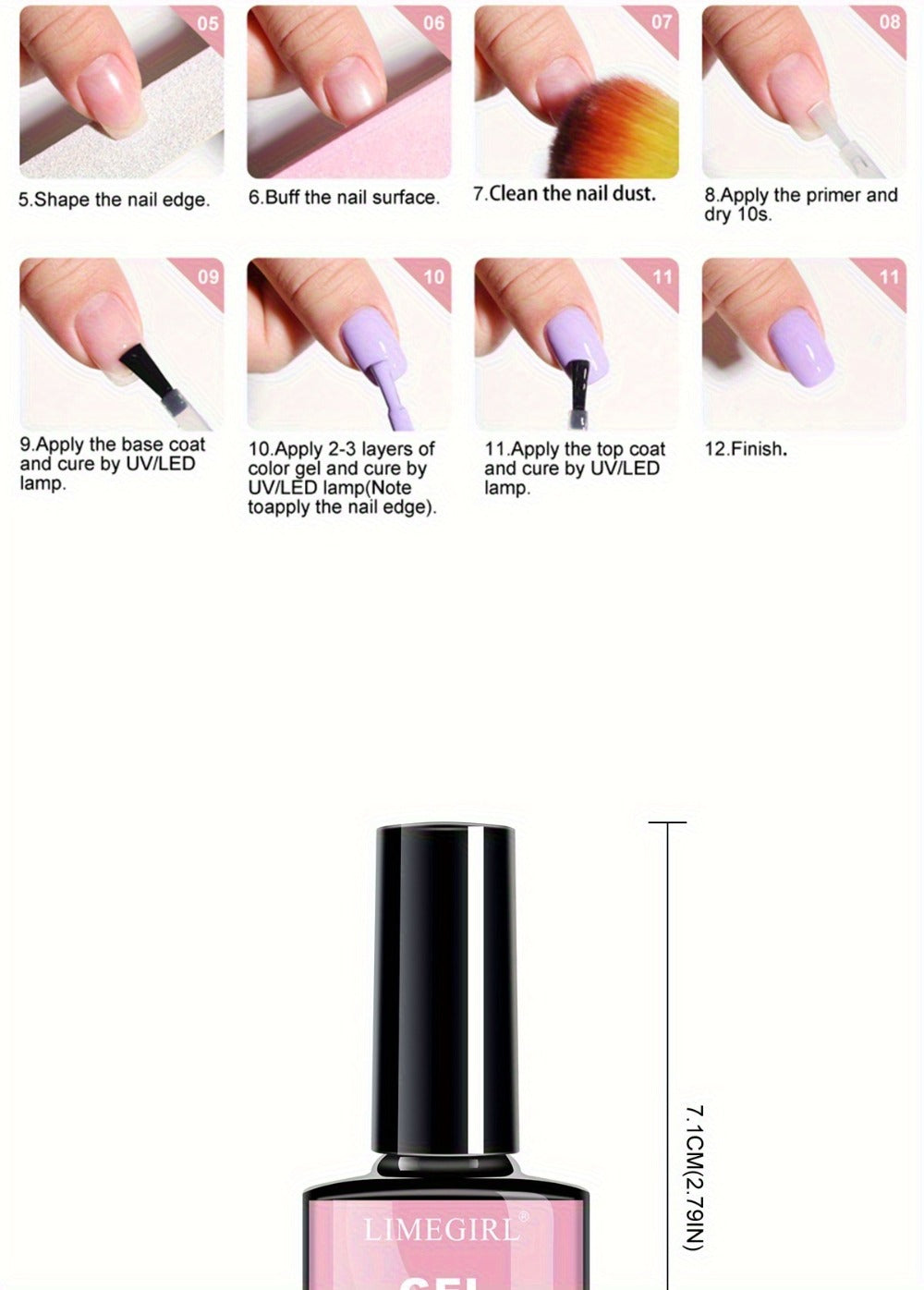 Soak-Off Gel Nail Polish Set 6pcs Hypoallergenic - Fall & Winter Glitter and Solid Colors UV LED Long-Lasting Toxin-Free DIY Nail Art Kit for Women, Home Manicure, Christmas Gift f - product image 15