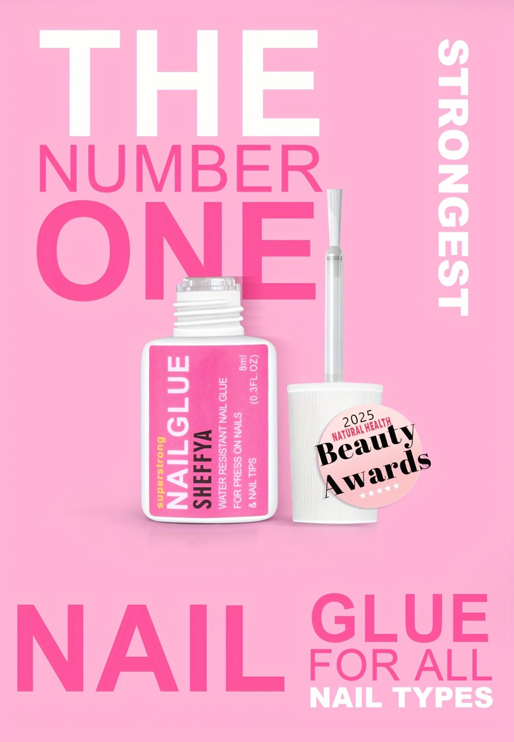Brush-On Nail Glue Maximum Strength 0.27oz by SHEFFYA – Long-Lasting Mess-Free Precision Applicator for Press-On Nails, Nail Tips & Acrylic Nails, Salon & DIY Home Nail Art, 2pc 5p - product image 12