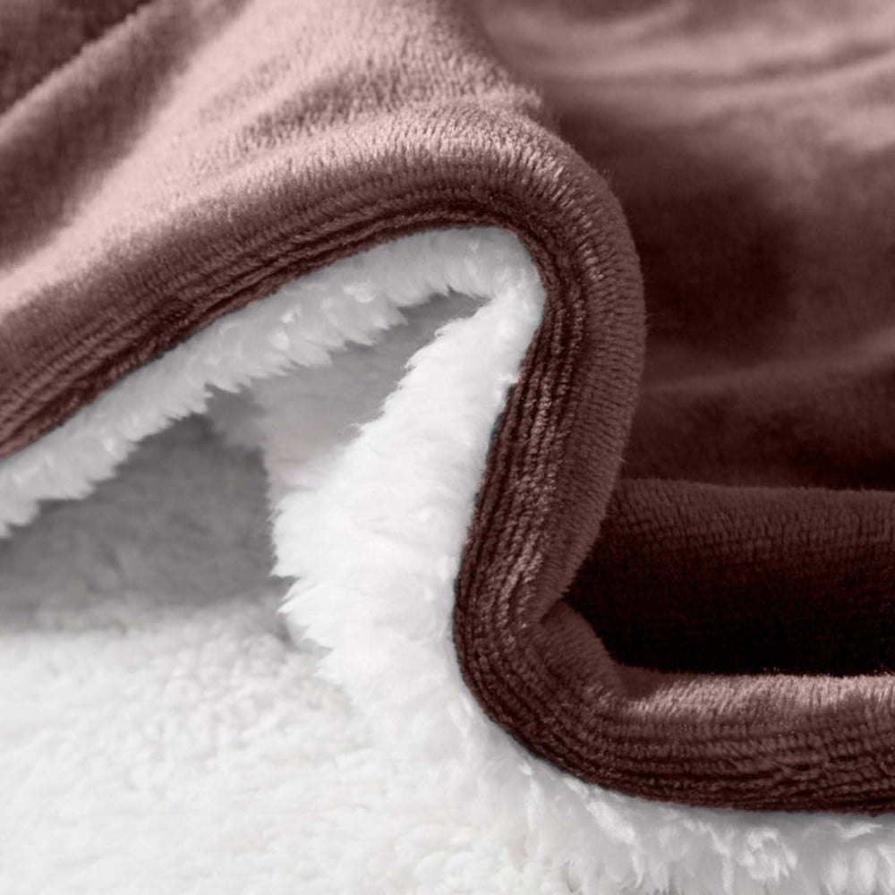 480GSM Sherpa Fleece Blanket – Double-Sided Heavy Warm Throw for Couch, Bed & Travel, Reversible All Season, 13 Colors, 3 Sizes - product image 14