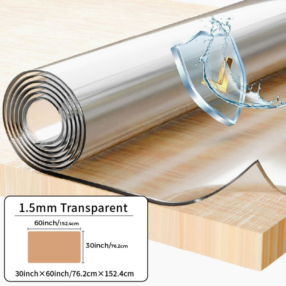 Clear PVC Tablecloth Table Protector 1.5mm Thick Transparent Table Cover Heat Resistant Scratch Resistant Waterproof Desk Mat for Dining Table Home Office Restaurant Coffee Table M - product image 27