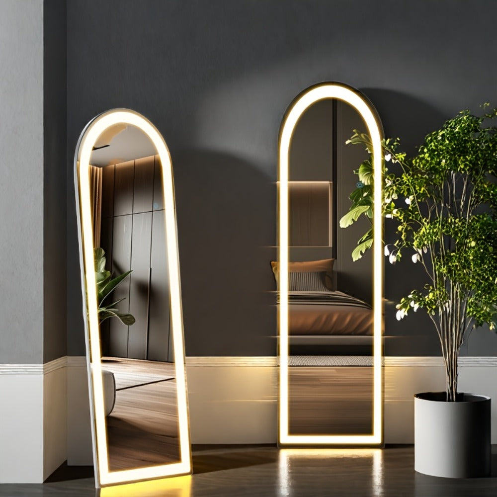 Full Length Mirror with LED Lights & Touch Sensor – 64"x21" Dimmable Smart Floor Mirror, Wall Mount or Freestanding, Slim Modern Frame for Bedroom, Vanity & Dressing Room - product image 20