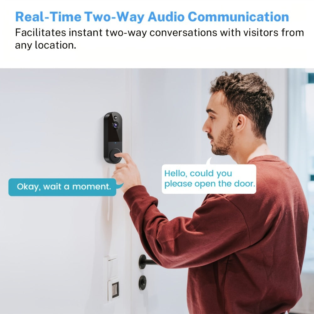 1440P Wireless Video Doorbell Camera WiFi Smart Doorbell with Night Vision Two-Way Audio Motion Detection Rechargeable Battery Local Storage AI Snapshot for Home Security - product image 4