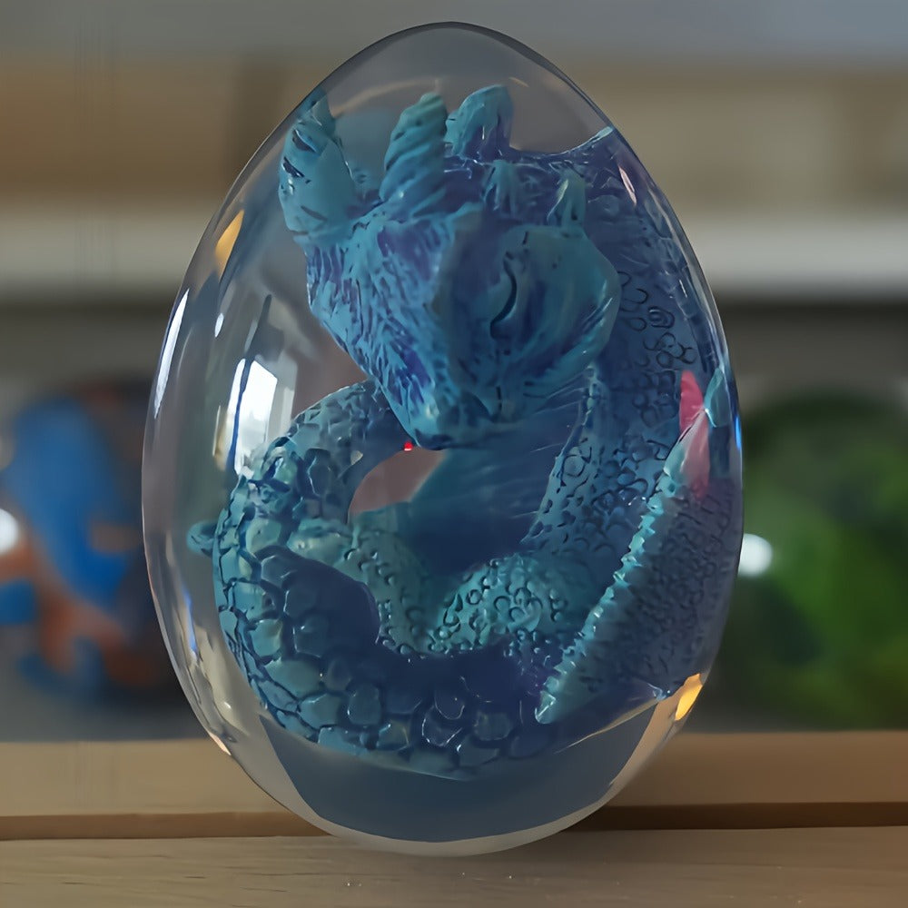 Dragon Egg Statue Crystal Transparent Resin Dinosaur Egg Figurine Handcrafted Collectible for Fantasy Lovers Home Decor Shelf Display Birthday Gift - product image 7