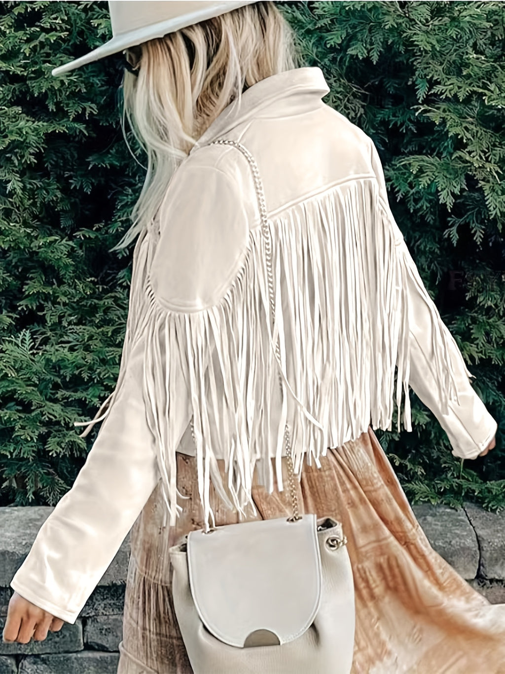 Women's Faux Fringe Jacket, Motorcycle Short Outerwear, 2026 Western Style Fashion Autumn/Winter Long Sleeve Denim Cardigan Jacket, Deer Velvet Faux Fringe - product image 15