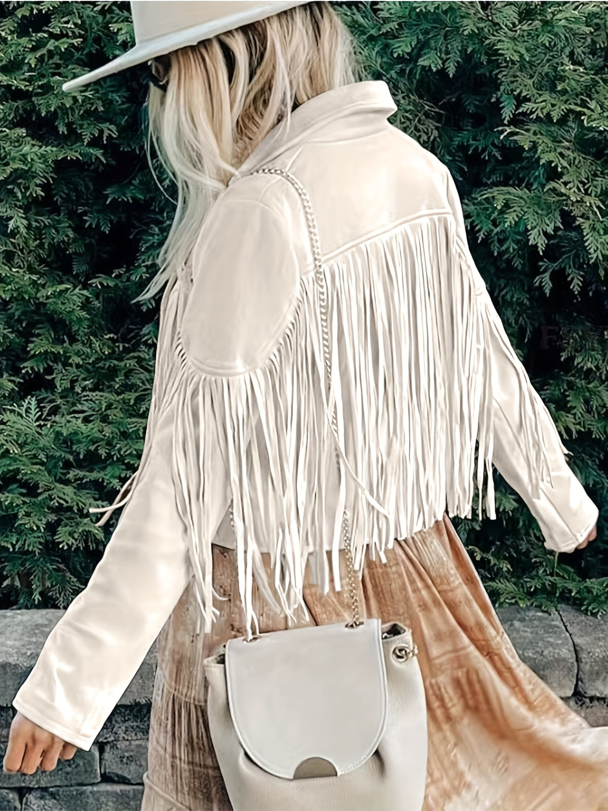 Women's Faux Fringe Jacket, Motorcycle Short Outerwear, 2026 Western Style Fashion Autumn/Winter Long Sleeve Denim Cardigan Jacket, Deer Velvet Faux Fringe - product image 15