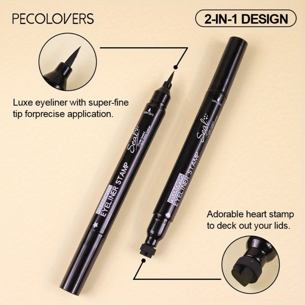 Winged Eyeliner Stamp Pen Set Double-Ended 8 Wing Styles Waterproof Quick-Dry Liquid Liner Kit for Beginners Red Black Cat Eye Makeup Tool Symmetrical Flick - product image 2