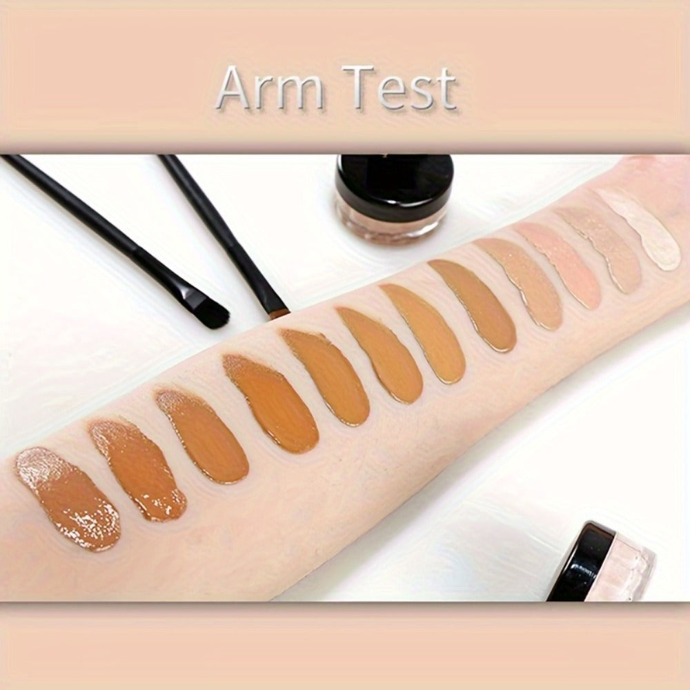 Full Coverage Concealer Set 3-Piece Waterproof Cream Foundation | Covers Dark Circles Eye Bags Blemishes Freckles | 12 Shades Blendable Contour & Highlight Makeup Kit for All Skin  - product image 4