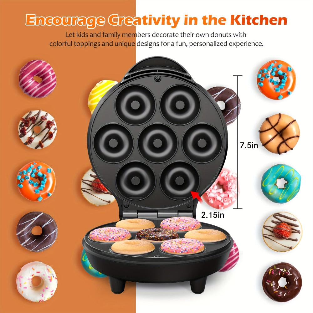 Mini Donut Maker Machine 7 Slots - Non-Stick Electric Donut Maker for Kids, Quick Breakfast Snack Dessert Baking, Makes 7 Mini Donuts - product image 8